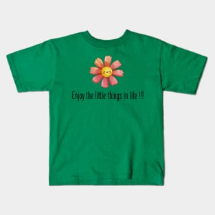 Enjoy The Little Things In Life | Lovely pink flowers Kids T-Shirt